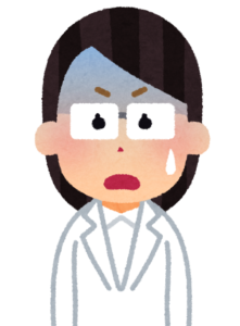 驚いている女性のイラスト