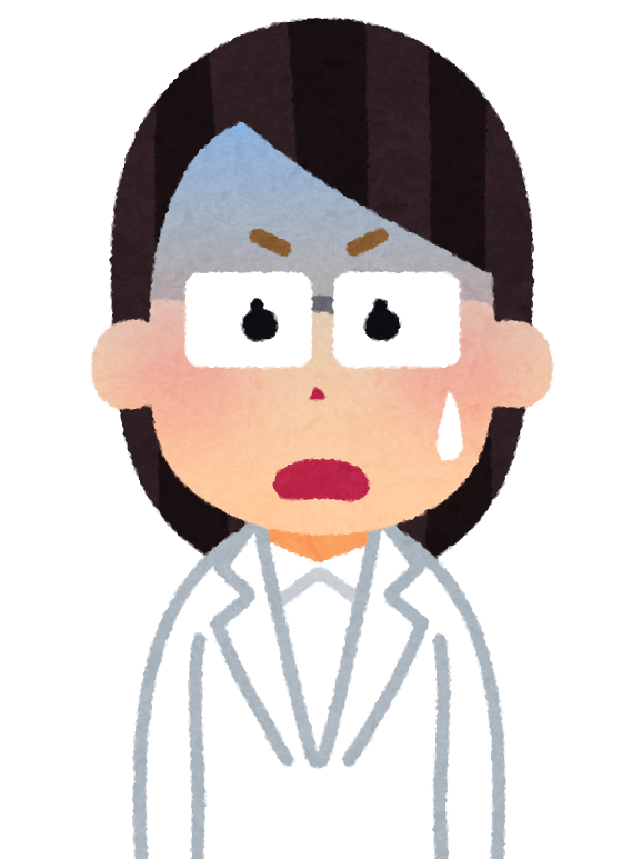 驚いている女性のイラスト