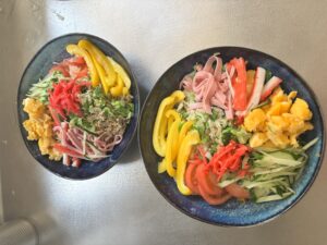 夫婦ぶんの冷やし中華