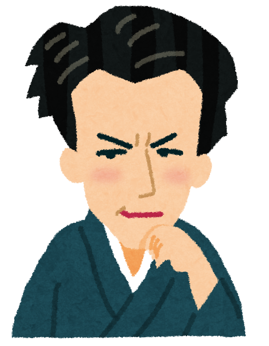 芥川龍之介の似顔絵イラスト