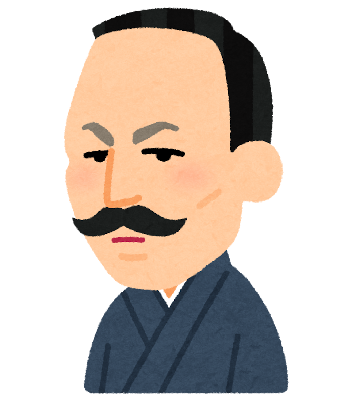森鴎外の似顔絵イラスト