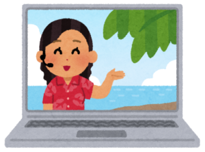 YouTubeを見ている画面のイラスト