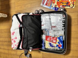 ほんだしを箱から出して詰めたところ