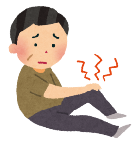 膝を痛めた人